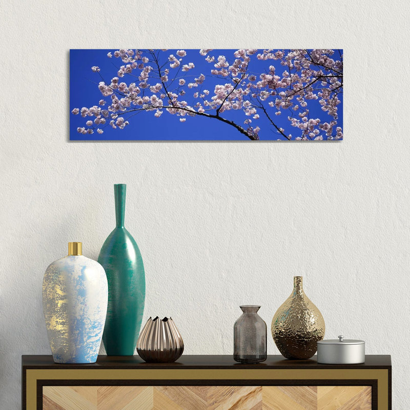 Cherry Blossoms Washington DC USA 1 Piece Wrapped Canvas Panoramic Wall Art, 30.48 cm H x 91.44 cm W x 1.91 cm D