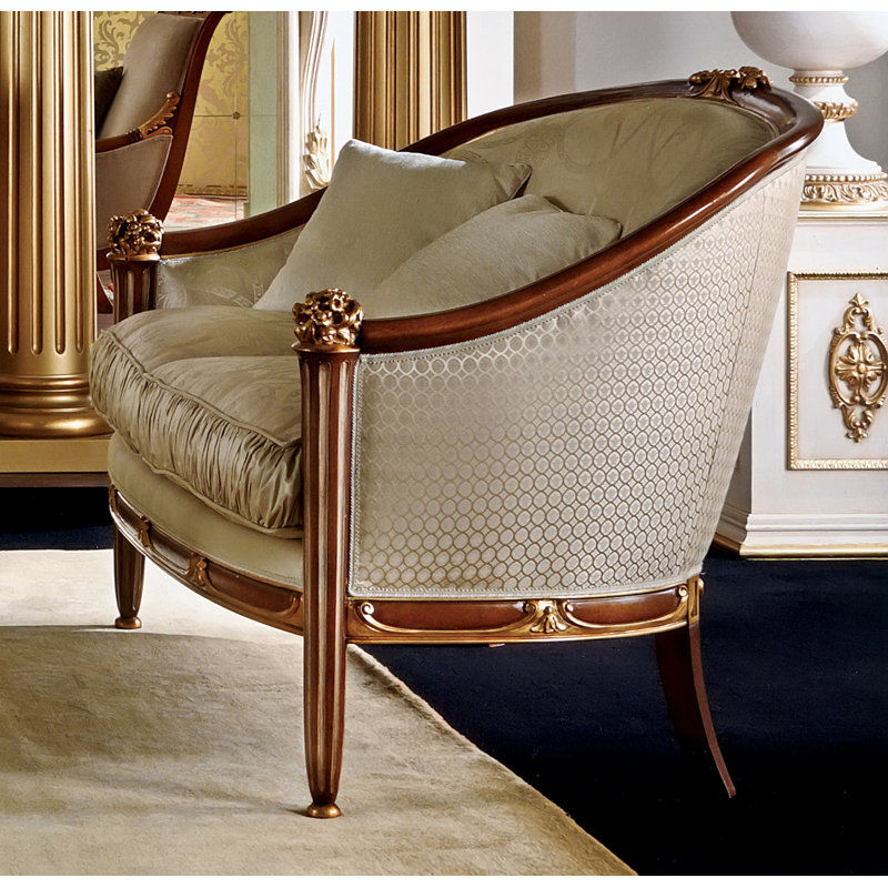 31" W Tufted Barrel Chair