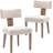 Inelda Upholstered Linen Dining Chairs with Wood Legs-1910603100