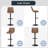 Swivel Upholstered Adjustable Height Counter Stool with Metal Frame-97865832