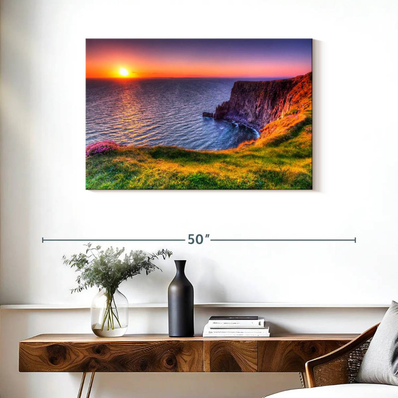 Gillard Cliff Of Moher Sundown, H 24 po x l 36 po
