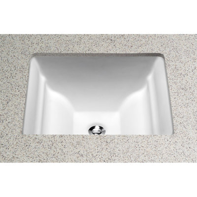 TOTO® Aimes® Rectangular Undermount Bathroom Sink with CeFiONtect™, Colonial White