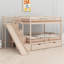 Cadre de lit superposé élégant pour enfants avec marches de rangement, glissade de jeu et rangement pratique pour les tiroirs-133286902