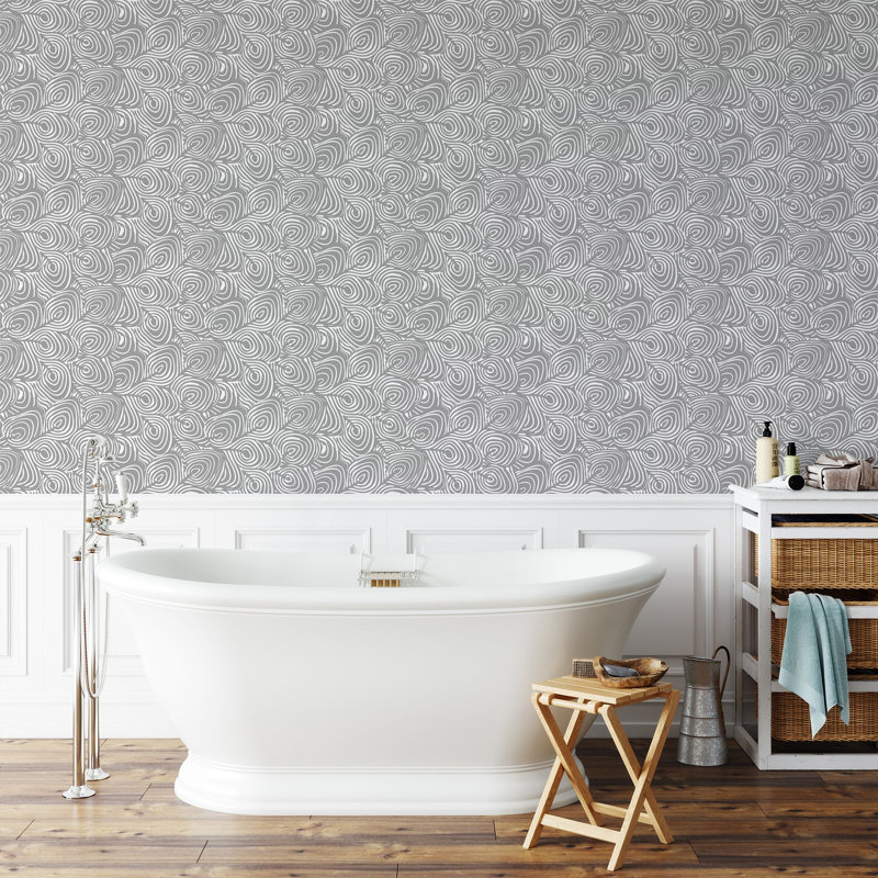 Lomé Plume 10' L x 24" W Wallpaper Roll, Charcoal, Faux Grasscloth, Non-pasted