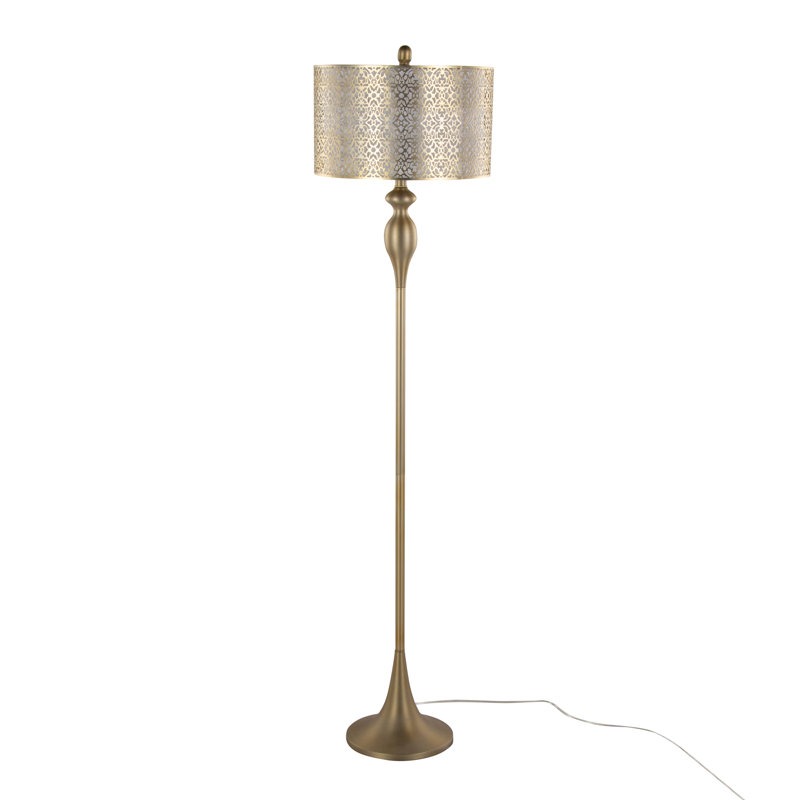Lampe sur pied contemporaine en métal