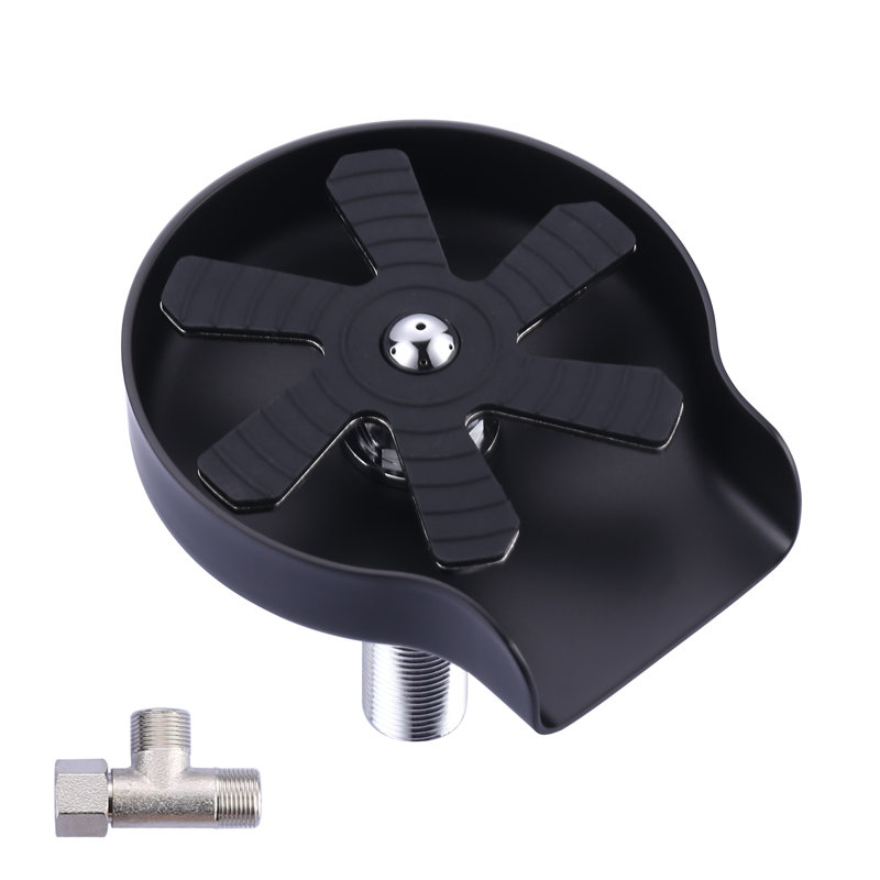 Laveur de bouteilles en verre pour lavabo, Noir mat