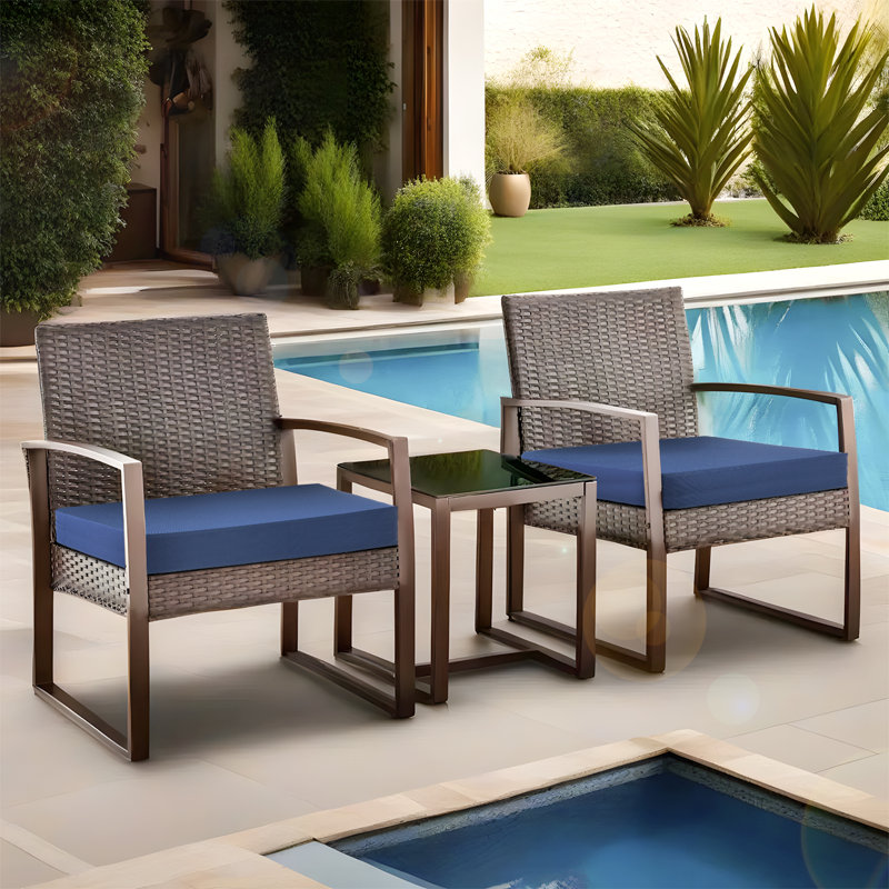 Coussins de chaise d'extérieur imperméables, Gris, 3.2", L 19 po x P 19 po