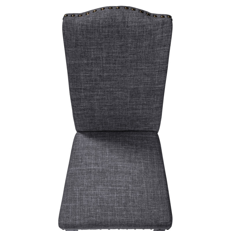 Chaise Parsons rembourrée Auttenberg, Gris foncé