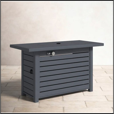Table de foyer d'extérieur en acier au propane / gaz naturel avec couvercle