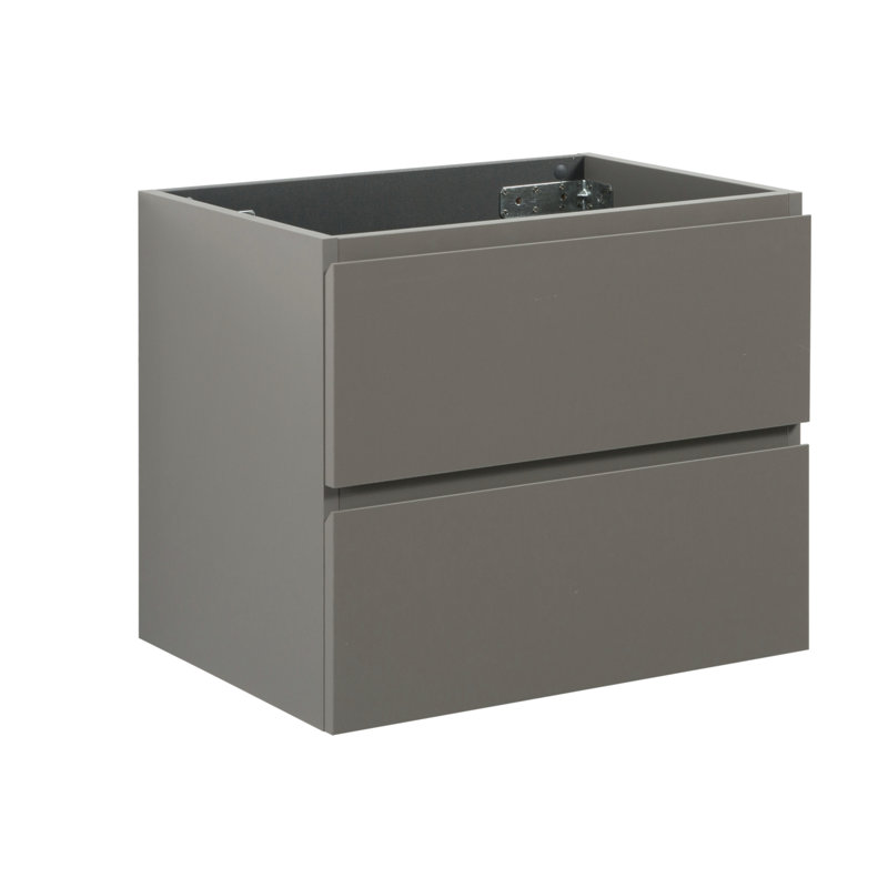 Alice-24W-102, armoire murale SANS lavabo, couleur grise, avec deux tiroirs, pré-assemblée