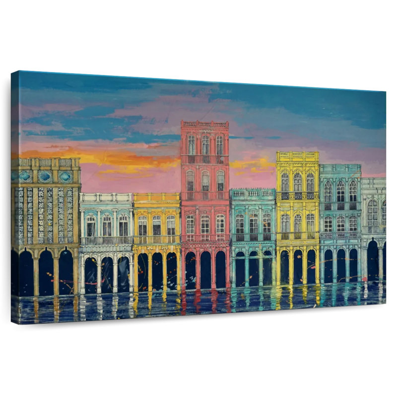 Lilie Cuban Pastel Homes, H 8 po x l 12 po