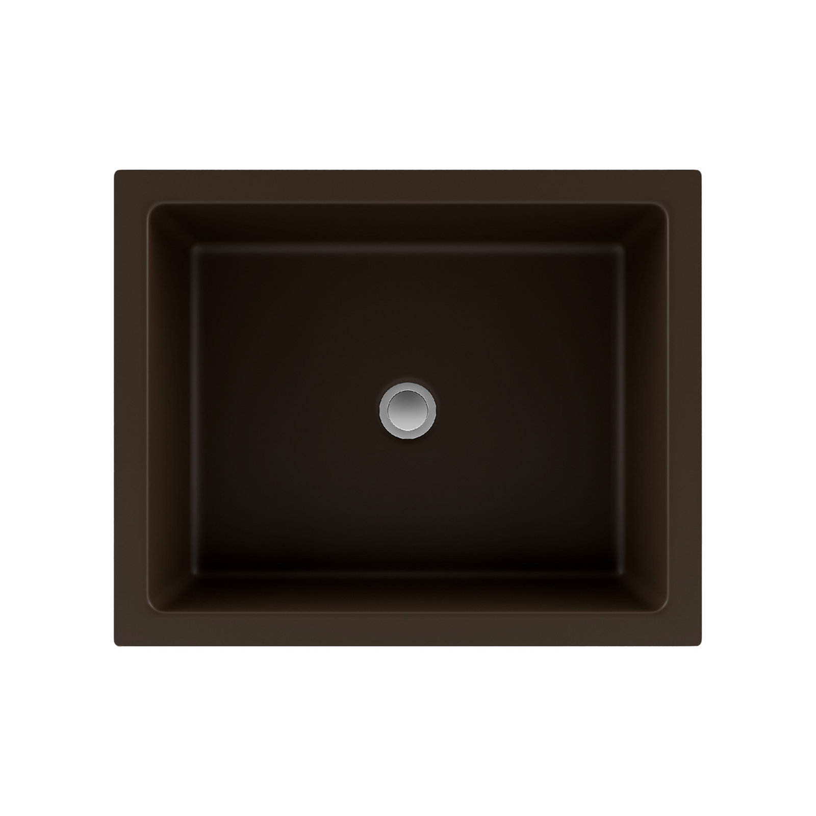 Lexicon Quartz Composite Rectangle Vanity Sink, Mocha