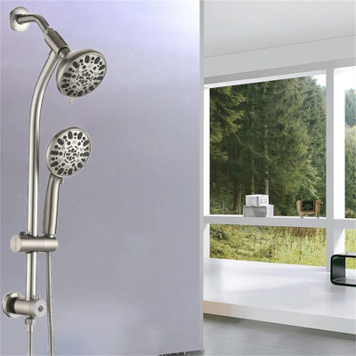 High-Pressure Rainfall Shower Head With 11-Inch Adjustable Arm - Vertical Flow Design For Spa-Like Bathing