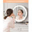 Miroir de salle de bain 19 pouces avec lumières, grand miroir de salle de bain rond à DEL avec Smart Touch 3 couleurs à intensité variable, éclairage tactile-1233570805