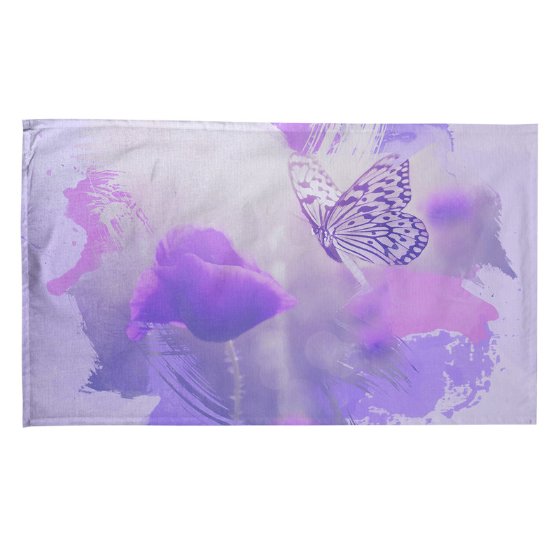 Bourbeau Tea Towel Kitchen Towel, Cotton Twill, Purple