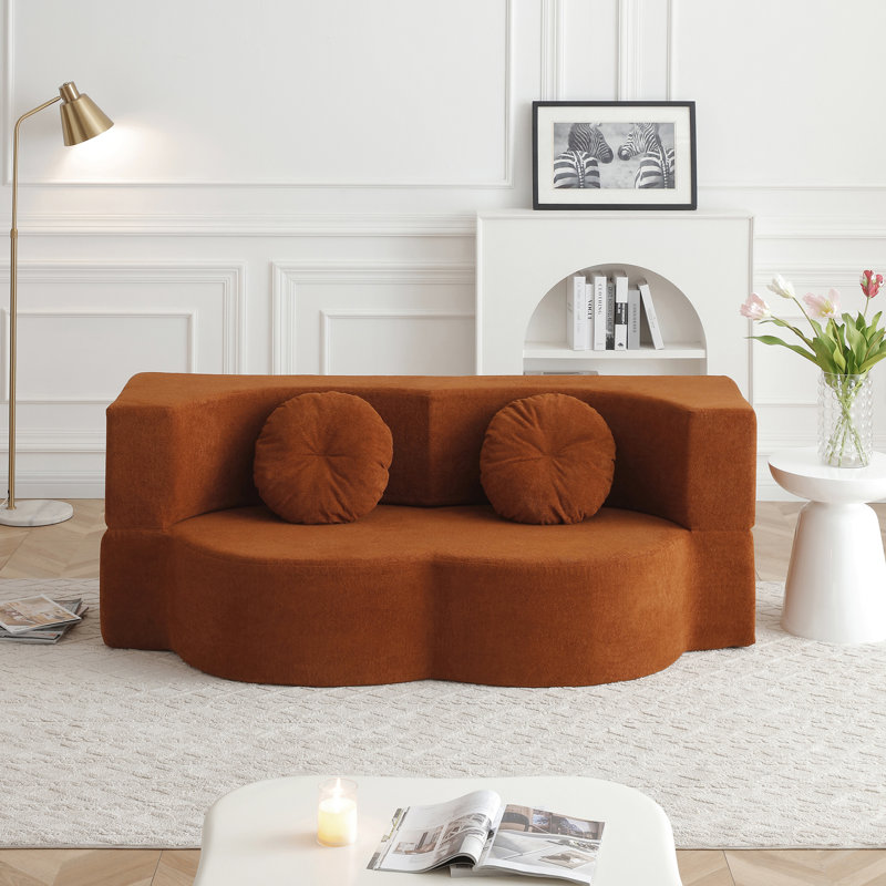 Canapé-lit pliant 2-en-1 avec coussin, grand lit pour le salon et les invités, aucun assemblage requis, solution peu encombrante