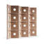 Paravent 6 panneaux en bois massif brun-882603780