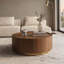 Table basse ronde moderne avec tiroirs de rangement cachés pour la chambre à coucher, aucun assemblage requis
