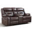 Causeuse inclinable manuelle à coussins multiples avec console Chelliah Fordwich-873992364