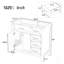 Meuble-lavabo 36 po sans lavabo, base d'armoire seulement, armoire de salle de bain avec tiroirs, structure solide et panneau de fibres à densité moyenne-405002631