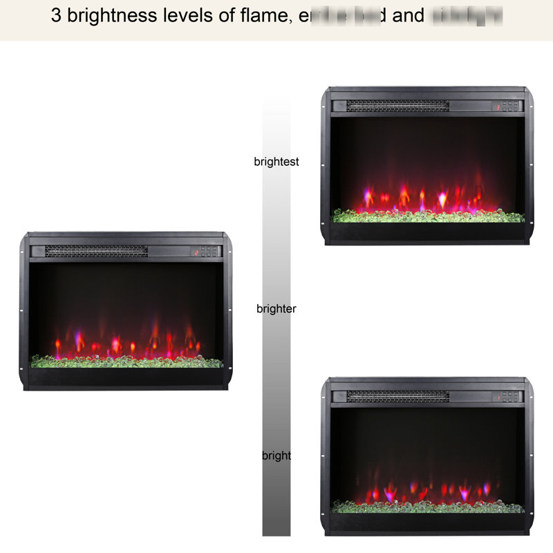 Ultra Thin Electric Fireplace - 23 Inch, 5000 /H Heat, Remote Control, Timer, Overheat Protected, Insert Inch Infrared