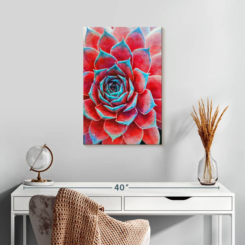 Harnek Crimson Succulents, 24" H x 16" W