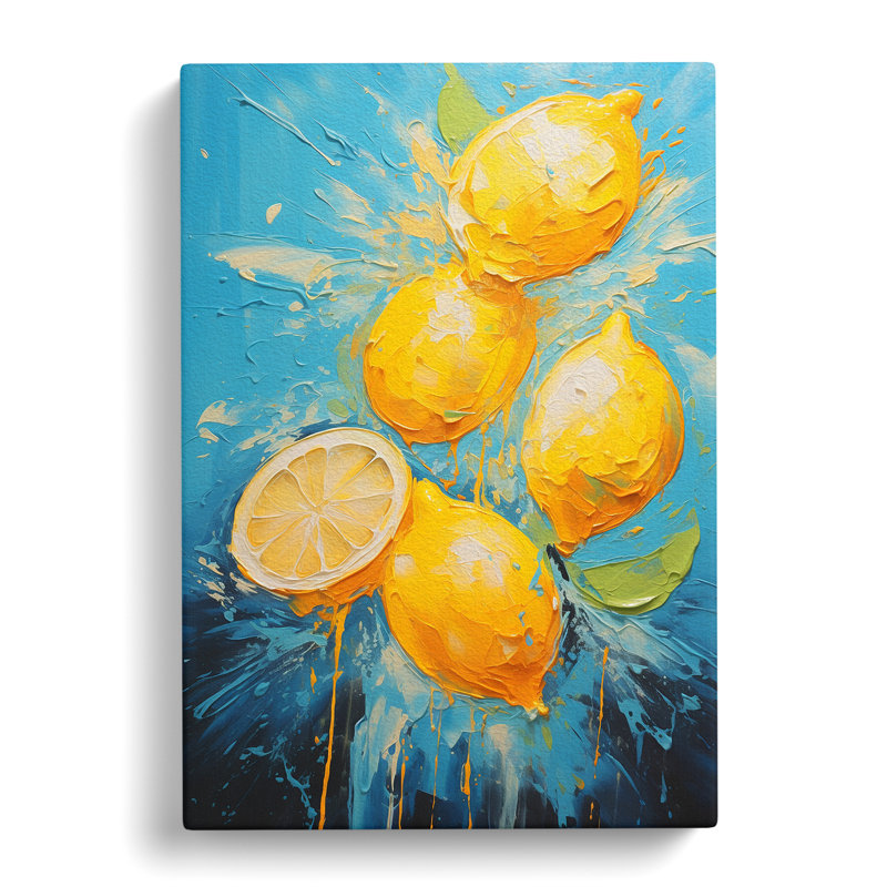 Lemon Fruit Expressionism - Print, 60cm H x 40cm W x 3cm D