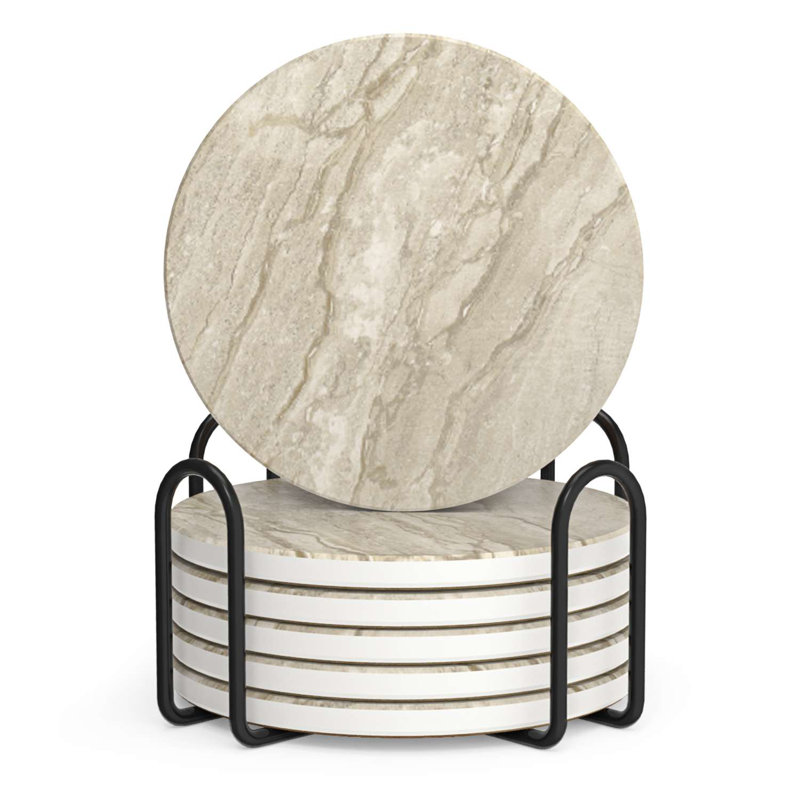 Ensemble de sous-verres avec support