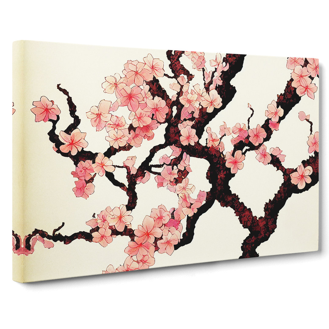 Inspirational Cherry Blossom Tree Flowers - Wrapped Canvas