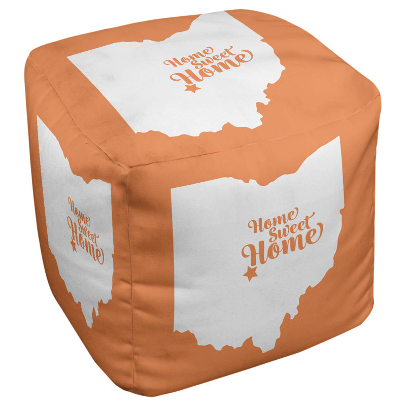 Repose-pieds à cubes columbus the home, Orange