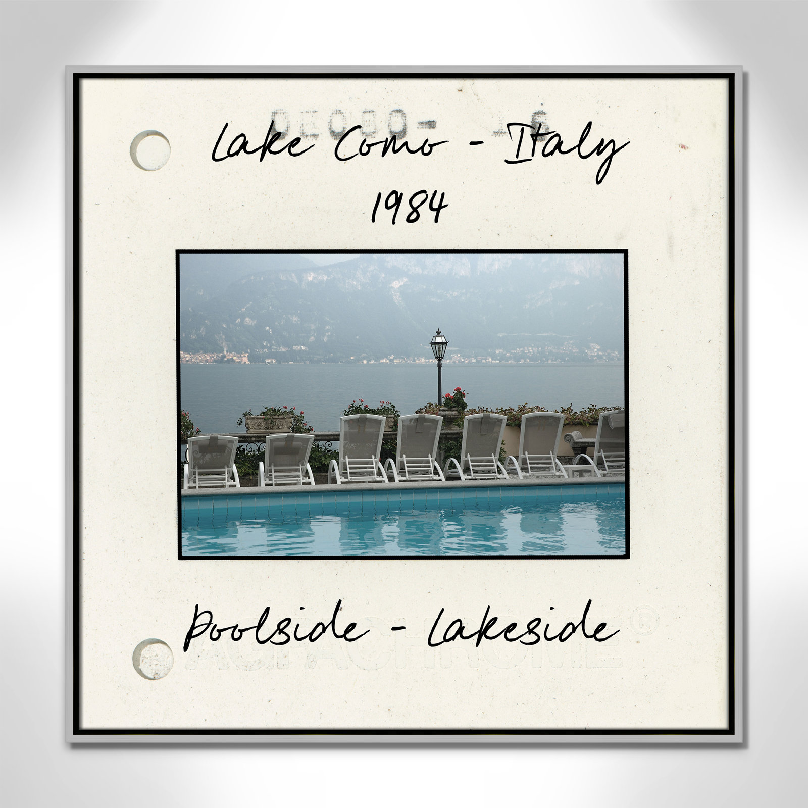 Travel Slide Collection "Lake Como, Italy" Print, Silver Floater Framed Canvas, 31.5" H x 31.5" W x 2" D