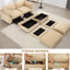 2 , Chenille, Wraparound Back And Arm Cushions, Pull-Out Storage, Crescent - Exquisite Design, Space, Soft Fabric Craftsmanship, Comfortable-84829409
