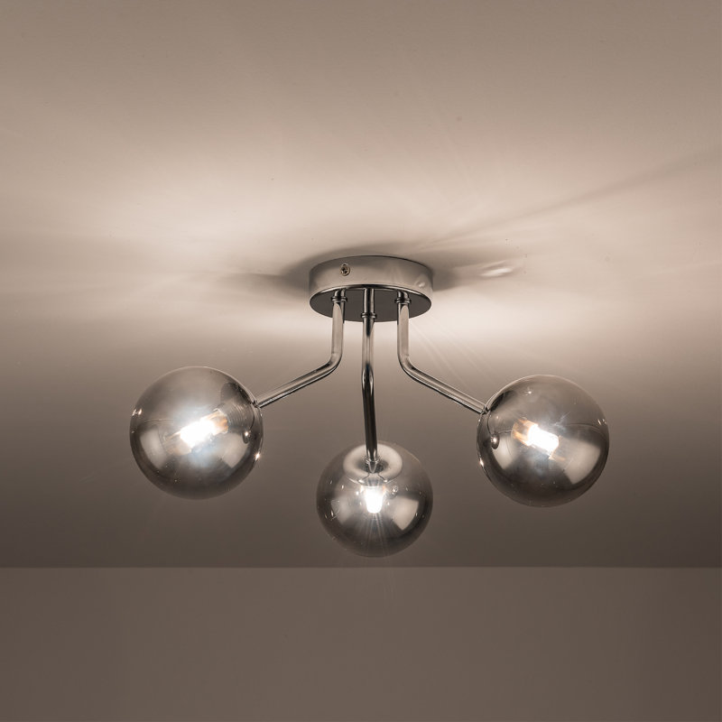 Broadus Glass Spotlight, Chrome, Smoke