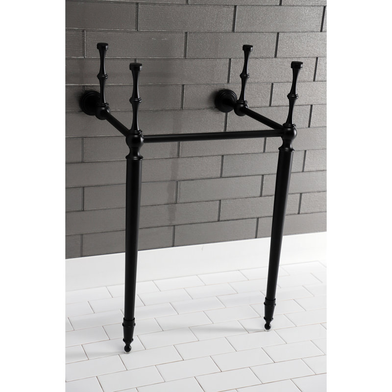 Kingston Brass Edwardian Brass Console Sink Legs, Matte Black