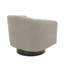 Fauteuil demi-tonneau pivotant en mélange de coton kaki avec base en bois massif Applewold-1593359138