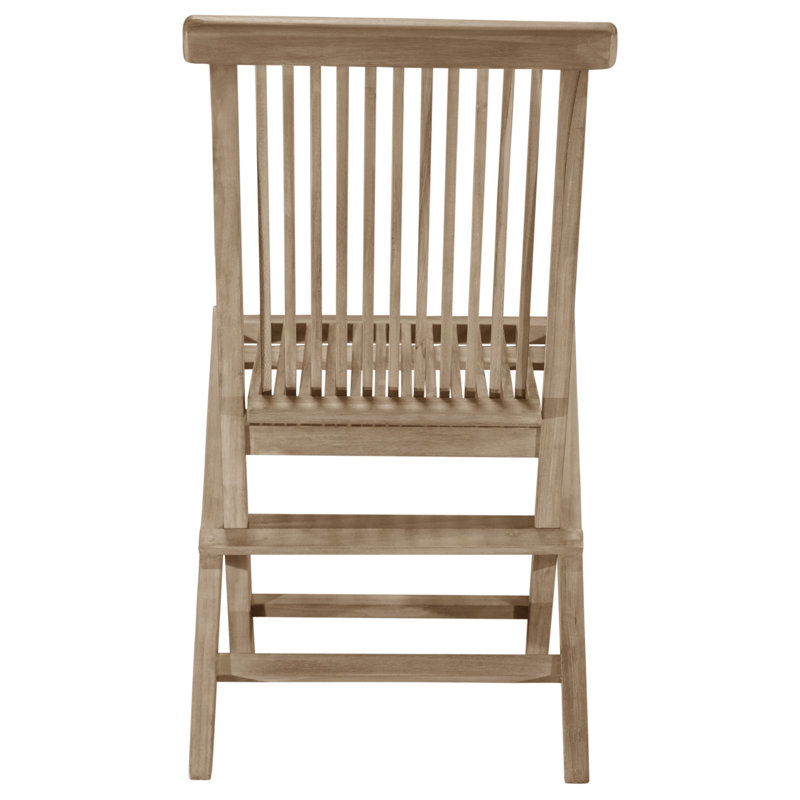 Baek Foldable Outdoor Patio Dining Side Chair with Cushion