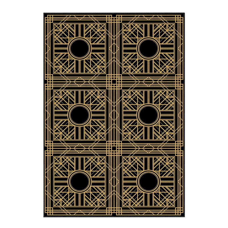 Premium Woven Carpet, 3.3 x 4.6 Feet | 100% Polyester, 740 g/m² | Non-Slip Felt Dot Underside, Machine Washable at 86°F, 0.16 Inch Pile Height | Stylish Digital Print, Easy to Clean, Perfect for Any Room