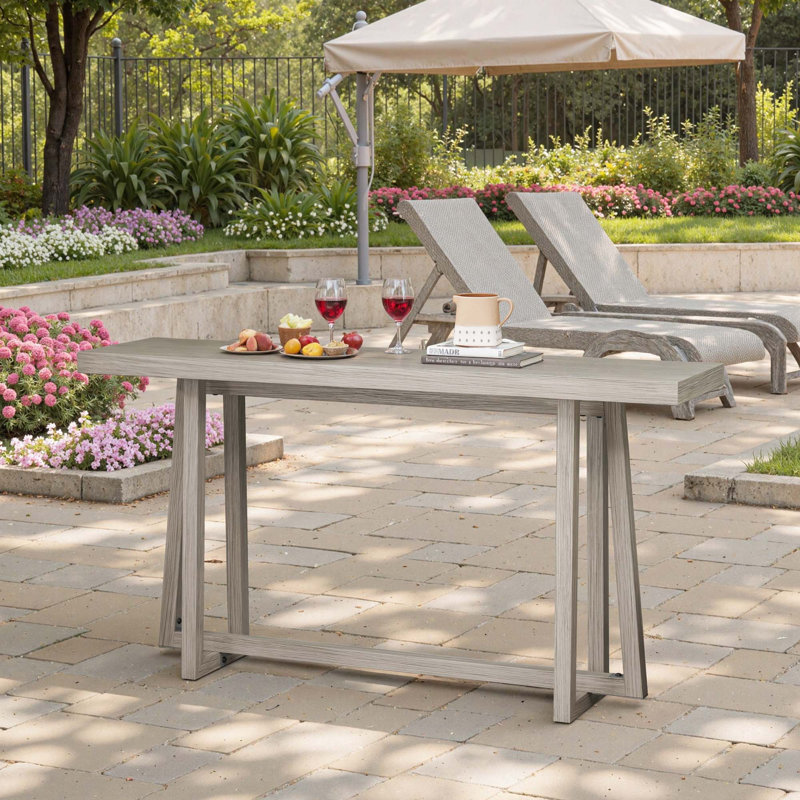 59.84" Rectangular Console Table, Gray