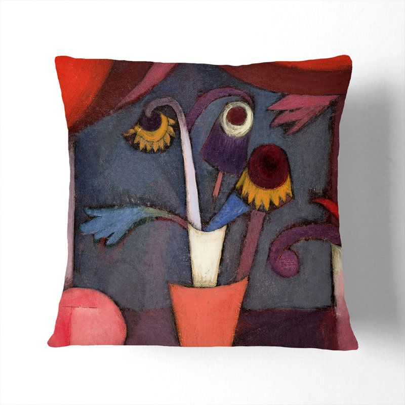 Autumn Flower Square Throw Cushion, 55cm H x 55cm W x 20cm D