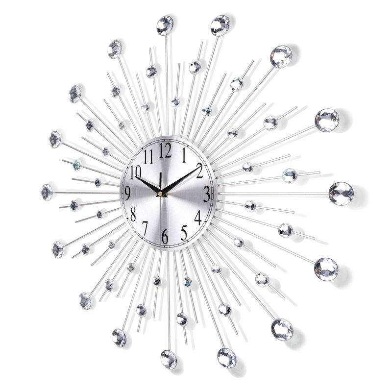 Benney Metal Wall Clock, Silver