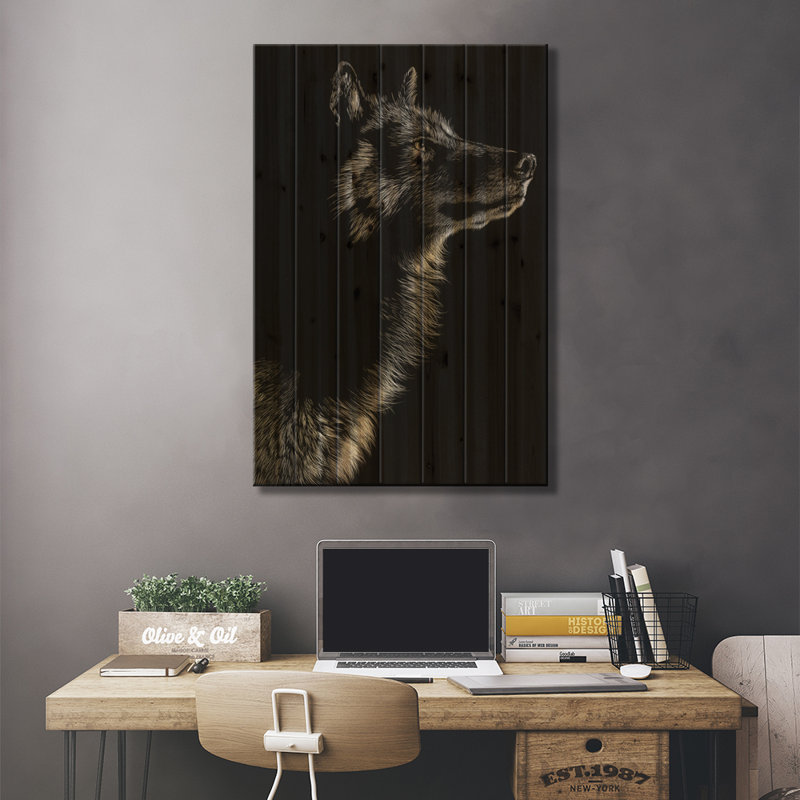 Loup II, L 18 po x H 26 po x P 1,5 po