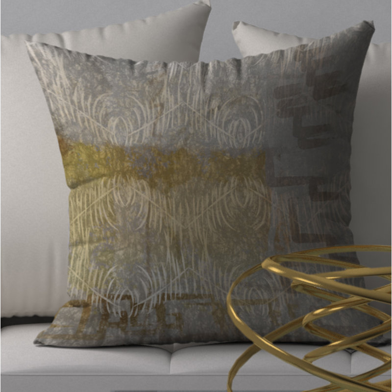 Housse et insert de coussin précieux Courteous, 18" x 18"