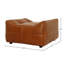 Repose-pieds en cuir Casa, Sienne antique