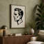 Contemplative Profile Modern - Wrapped Canvas-493822765-493822766