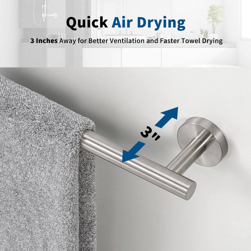 Porte-serviettes mural 30 po en acier inoxydable - paquet de 2
