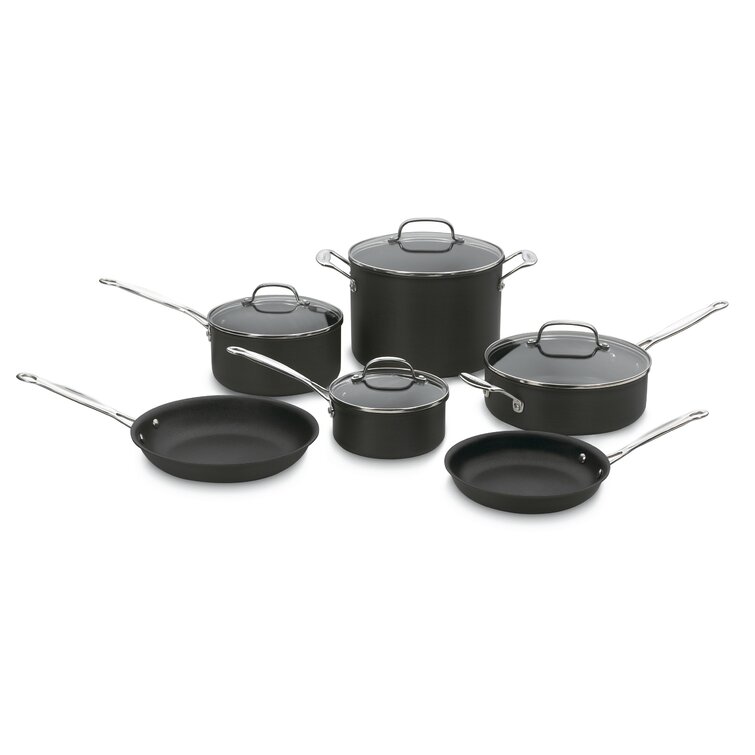Cooks Standard 8-Piece Nonstick Hard Anodized Cookware Set, Black