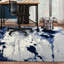 Grand tapis d'intérieur doux et lavable bleu-101273080