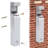 Wall Mounted Trash Can Large Capacity Garbage Can Stainless Steel Ash Bin Outdoor Rainproof Trash Container