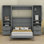 Lit escamotable Murphy avec placard, tiroirs et tablettes
