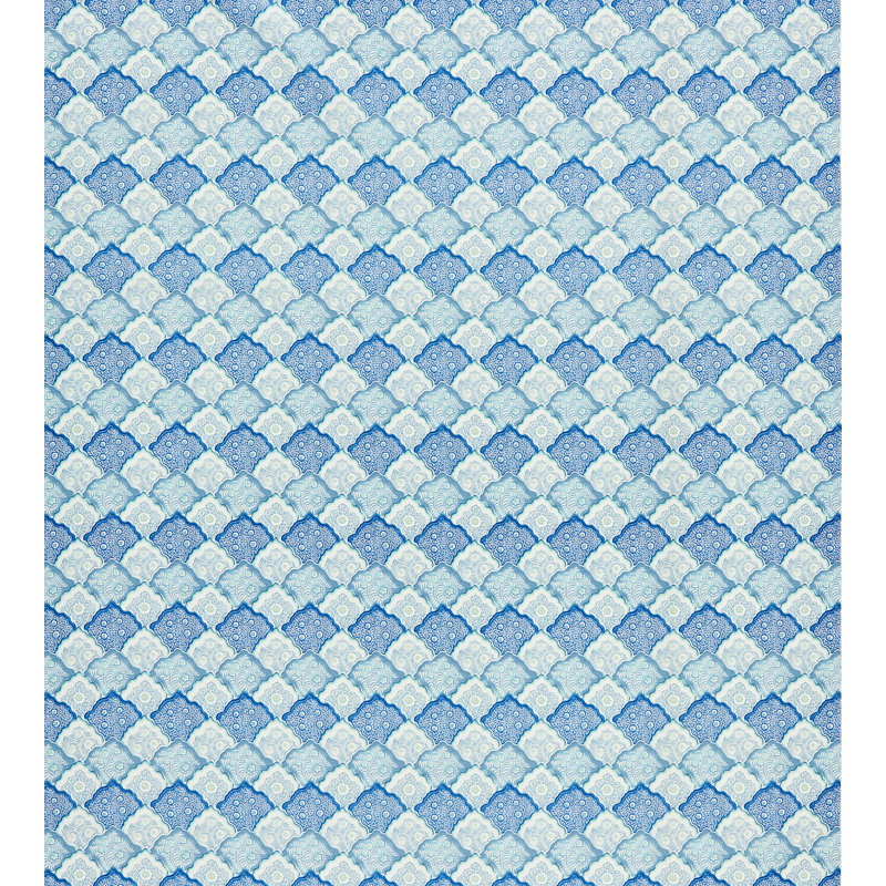 Tissu lin malais Akira, Porcelaine bleue